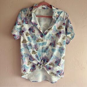 Hand made rhinestone Cinderella blouse